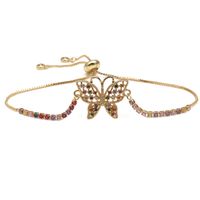 Fashion Butterfly Copper Zircon Bracelets sku image 8