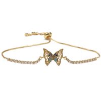 Fashion Butterfly Copper Zircon Bracelets sku image 1