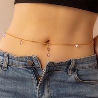 Women's Fashion Simple Style Heart Butterfly Shell Alloy Waist Chain Plating Artificial Pearls main image 5