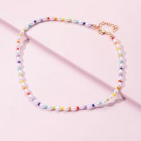 Fashion Simple Style Geometric Resin Beads Necklace main image 5