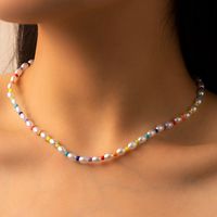 Mode Einfacher Stil Geometrisch Harz Perlen Halskette main image 1