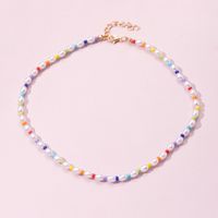 Fashion Simple Style Geometric Resin Beads Necklace main image 3
