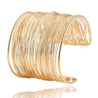 Exaggerated Solid Color Alloy No Inlaid Bangle main image 5