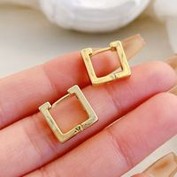 Women's Fashion Geometric Alloy Earrings Splicing Plating No Inlaid Hoop Earrings sku image 7