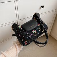 Women's Fashion Printing Quilted Square Magnetic Buckle Square Bag Underarm Bag Canvas Shoulder Bags main image 4