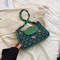Frau Mode Drucken Gesteppt Quadrat Magnetschnalle Quadratische Tasche Achseltasche Segeltuch Schulter Taschen sku image 2