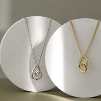 Simple Style Heart Shape Alloy Plating No Inlaid Necklace main image 3