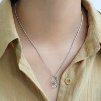 Simple Style Heart Shape Alloy Plating No Inlaid Necklace main image 2