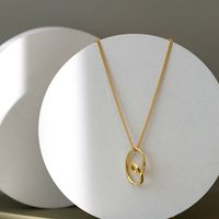 Simple Style Heart Shape Alloy Plating No Inlaid Necklace main image 6