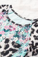 Mujeres Casual Floral Ditsy Leopardo Poliéster Camiseta De Manga Corta T-camisas main image 4