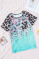 Women's Casual Ditsy Floral Leopard Polyester T-shirt T-shirts main image 3