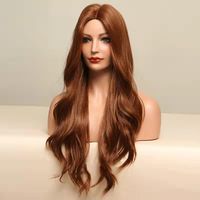Femmes D'or De Longs Cheveux Bouclés Split Grande Vague Perruque De Fibers Chimiques Cheveux Longs Perruque Perruque main image 5