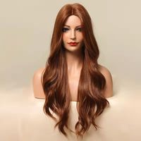 Women's Golden Long Curly Hair Split Big Wave Wig Chemical Fiber Long Hair Wig Wig main image 2