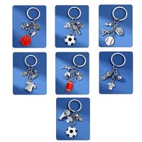 Fashion Basketball Football Alloy Plating Keychain 1 Piece main image 2