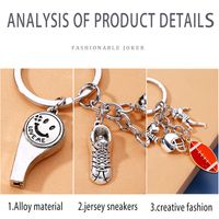 Fashion Basketball Football Alloy Plating Keychain 1 Piece main image 3