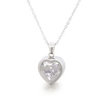 Stainless Steel Titanium Steel 18K Gold Plated Fashion Plating Heart Necklace sku image 3