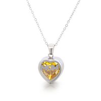 Stainless Steel Titanium Steel 18K Gold Plated Fashion Plating Heart Necklace sku image 10