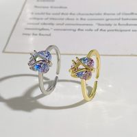 Women's Luxurious Heart Copper Zircon Ring Inlay main image 2