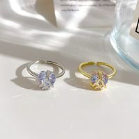Women's Luxurious Heart Copper Zircon Ring Inlay main image 3