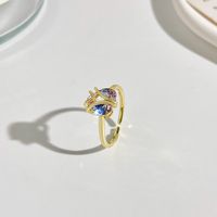 Women's Luxurious Heart Copper Zircon Ring Inlay main image 4