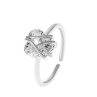 Women's Luxurious Heart Copper Zircon Ring Inlay sku image 2