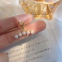 Fashion Geometric Alloy Artificial Pearls Earrings sku image 1