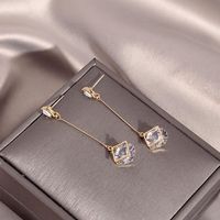 Women's Elegant Geometric Brass Earrings Plating Zircon Earrings main image 2