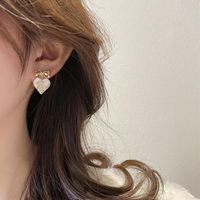 Women's Cute Heart Alloy Earrings Plating Rhinestones Earrings main image 4