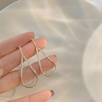 Women's Simple Style Water Droplets Brass Earrings Plating Rhinestones Earrings main image 1