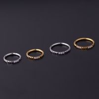 Unisex Fashion Circle Stainless Steel Nose Ring Plating Inlay Zircon main image 4