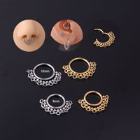 Unisex Fashion Circle Stainless Steel Metal Nose Ring Plating No Inlaid sku image 3