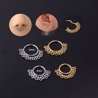 Unisex Fashion Circle Stainless Steel Metal Nose Ring Plating No Inlaid sku image 1