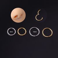 Fashion Circle Stainless Steel Metal Plating No Inlaid Nose Ring sku image 4