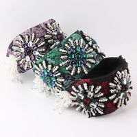 Women's Fashion Snowflake Pearl Headwear Inlay Rhinestone Pearl Hair Band main image 1