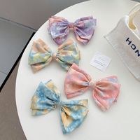 Women's Sweet Simple Style Printing Bow Knot Cloth Headwear Hair Clip main image 5