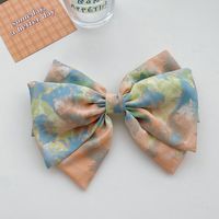 Women's Sweet Simple Style Printing Bow Knot Cloth Headwear Hair Clip sku image 2