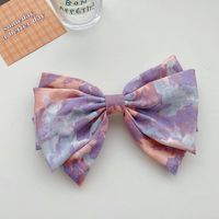 Women's Sweet Simple Style Printing Bow Knot Cloth Headwear Hair Clip sku image 1