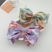 Women's Sweet Simple Style Printing Bow Knot Cloth Headwear Hair Clip main image 4