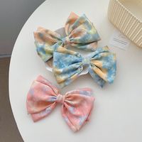 Women's Sweet Simple Style Printing Bow Knot Cloth Headwear Hair Clip main image 2