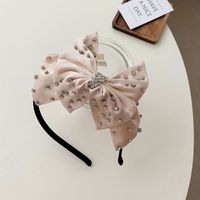 Women's Elegant Fashion Bow Knot Cloth Headwear Artificial Rhinestones Hair Clip sku image 3