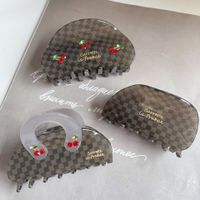 Women's Simple Style Plaid Cellulose Acetate Sheet Headwear Hair Claws main image 5