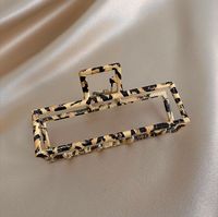 Women's Fashion Simple Style Geometric Leopard Alloy Headwear Plating Hair Claws sku image 1