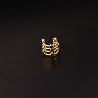 Ear Cartilage Rings & Studs Fashion Snake Copper Plating Inlay Zircon main image 2