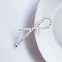 Women's Fashion Sweet Simple Style Water Drop Flower Bow Knot Plastic/resin Headwear Artificial Pearls Hair Clip sku image 15
