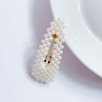 Women's Fashion Sweet Simple Style Water Drop Flower Bow Knot Plastic/resin Headwear Artificial Pearls Hair Clip sku image 8