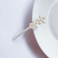 Women's Fashion Sweet Simple Style Water Drop Flower Bow Knot Plastic/resin Headwear Artificial Pearls Hair Clip sku image 7