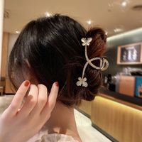 Frau Mode Geometrisch Schmetterling Legierung Kopfbedeckung Überzug Künstliche Strasssteine Haarkrallen main image 5