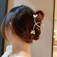 Women's Fashion Geometric Butterfly Alloy Headwear Plating Artificial Rhinestones Hair Claws main image 3