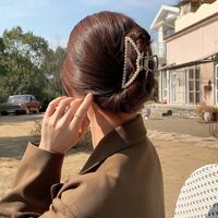 Women's Fashion Geometric Alloy Headwear Plating Artificial Rhinestones Artificial Pearl Hair Claws main image 2