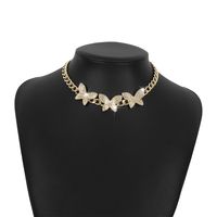 Women's Fashion Geometric Butterfly Alloy Rhinestone Necklace Geometry Artificial Rhinestones Choker main image 4